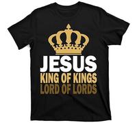 Men's Jesus Lord of Lords King of Kings T-Shirts Black S
