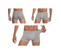 Mens jetables 100% Coton sous-vêtements Voyage Boxers Briefs Shorts Portable Blanc/Gris 5PK (Gris, Large - Taille 33.5 "-36.5" / 84-92cm)