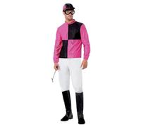 Smiffy's Déguisement de jockey Halloween – haut, pantalon, surchausses, chapeau et lunettes – L