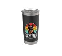 Mens Kid Dog Lover Retro Vintage Every Snack German Shepherd Gobelet isotherme en acier inoxydable double paroi