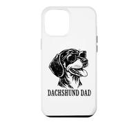 Mens Kids Boys Funny Best Dad Ever Black Tan Dachshund Lover Coque pour iPhone 12 Pro Max