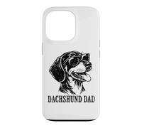 Mens Kids Boys Funny Best Dad Ever Black Tan Dachshund Lover Coque pour iPhone 13 Pro