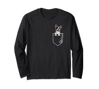 Mens Kids Boys Love Pocket Boston Terrier Dog Lover Manche Longue