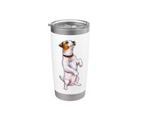 Mens Kids Watercolor Sit Pretty Begging Jack Russell Terrier Gobelet isotherme en acier inoxydable double paroi
