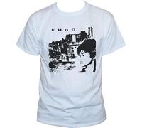 Men's Kino Viktor Tsoy Russian Punk Rock Wave Band Graphic Top T-Shirts White M