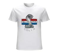 Men's Kongchan Carroll Shelby Motors Shelby Nake Stripes T-Shirts White XXL