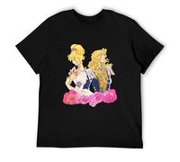 Mens Lady Oscar and Androgyne T Shirt Graphic Cotton The Rose of Versailles Tshirt Tee Shirt Graphic Tees Black