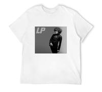 Men's Laura Pergolizzi Fashion Cotton Round Neck Short Sleeve Tops Black T-Shirts White L