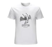Men's LED_Zeppelin_Angel_ Birthday Black Cotton Tee Vintage Gift T-Shirts White L