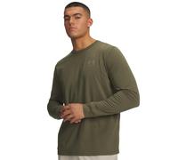 Men's Left Chest Logo Long Sleeve Shirt Green/Khaki XXL XXL