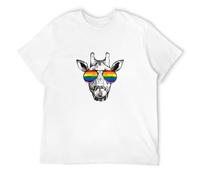 Men's LGBT Giraffe Gay Pride Flag Sonnenbrille LGBTQ Shirts - Standard T-Shirts White M