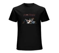 Men's Life is Strange Cool Design Short Sleeve T-Shirts Black 3XL