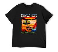 Men's Lightn Manilla Road Band Crystal Logic 1983 Album Cover T-Shirts Black XXL