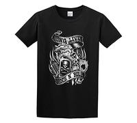 Men's Live Rock N Roll USA Hot Rod Oldschool Tattoo American Lifestyle Funny Top Tee Camiseta Short-Sleeve T-Shirts Black 3XL