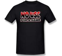 Men's Logo of No Use for A Name Logo Comfortable Tee Manches Courtes(Medium)