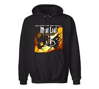 Men's Long Sleeve Meat Loaf Bat Out of Hell Poster Hoody Sweatershirt Black XL