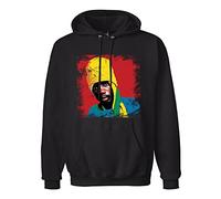 Men's Long Sleeve Sizzla Solid As A Rock Hoody Sweatershirt Black XL