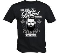 Men's Look Me in The Beard (Black) T-Shirts Black 3XL