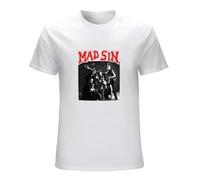 Men's Mad Sin Punk Rock Retro Mens T-Shirts White M