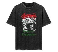 Men's Man Male Washed Vintage T Shirt Cryptopsy Ungentle Exhumation Canadian Technical Death Metal Unisex Antique Wash T-Shirts Black S