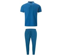 Mens Manches Courtes Quart Zip Pantalons Ensembles 2 pièces Combinaisons d'été avec Poches décontractées 2 pièces Tenues pour Hommes