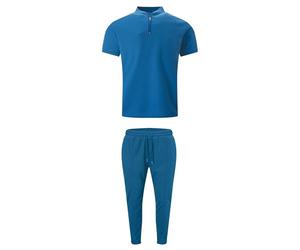 Mens Manches Courtes Quart Zip Pantalons Ensembles 2 pièces Combinaisons d'été avec Poches décontractées 2 pièces Tenues pour Hommes