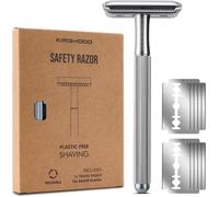 Men's Manual Safety Razor Reusable Metal Razors Single Blade Razors Safety Razors 10 Blades Double Edge Razor