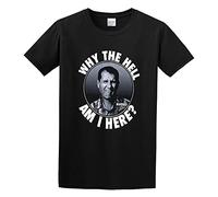 Men's Married with Children Al Bundy Why The Hell Am I Here? Graphic Tee Printed Top Shirt S T-Shirts Black L