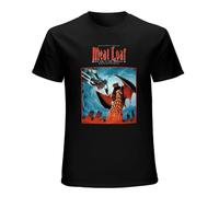 Men's Meat Loaf Bat Out of Hell Pullover T Shirt Black 3XL