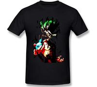 Men's Men Dr Stone Tsukasa Post Apocalyptic Anime Funny Tops Senku Ishigami Pure Cotton Tees Harajuku T-Shirts Black 3XL
