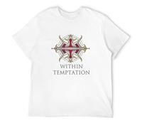Men's Men Fashion Cotton New Within Temptation Metal Rock Band Casual Short Sleeve Tops T-Shirts White M