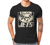 Men's Men London Jets Cotton Tees Short Sleeve Red Dwarf Inspired Lister Rimmer Round Neck Tops Birthday Present T-Shirts Black 3XL