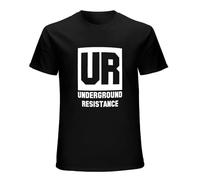 Men's Mens Clothing Underground Resistance Records - Detroit Techno Ur EDM House Sportswear Tee Shirt Black T-Shirts Black M