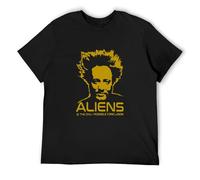 Men's Mens Summer Cotton Loose Tops Ancient Aliens Giorgio Tsoukalos Unisex Tee-Shirt Women Top Tees T-Shirts Black M