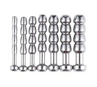 Men's Metal Horse Eye Bars Skeleton Design Dilation Toys Stainless Steel Urethral Tubes Various Sizes F04 (Set of 7)