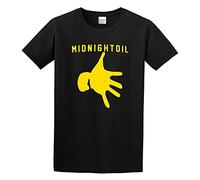Men's Midnight Oil Logo Fashion Graphic T Shirt T-Shirts Black 3XL