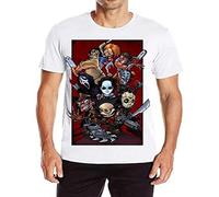 Men's Mike and The Gang is Back. Cotton Round Neck Horror Movie Character T Shirt White XXL