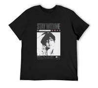 Men's Miki Matsubara Stay with Me Poster Cute Clothes Oversized Man Tops T-Shirts Black S