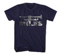 Men's Miles Davis T Shirt Jazz Tee Navy M
