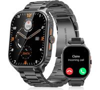 Men's Military Smart Watch, 2.01 Inch Hd Ip68 Sports Watch With Answer/Make Calls, Cardiac/Spo2/Sleep Monitor, Activity Tracking, 110+ Sports Modes For Ios/Android, Black