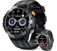 Men's Military Smart Watch With Bluetooth Calls, Voice Assistant, 1.52 Inch Round Hd Screen, Heart Rate Monitor, Sleep Tracker, 100+ Sports Modes, Fitness For Android Ios