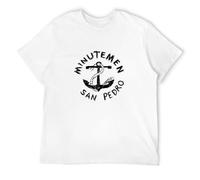 Men's Minutemen Anchor San Pedro Punk Rock Retro T-Shirts White 3XL