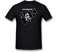 Men's Monstercat Music T-Shirt Crew Neck Unisex Short Sleeve T-Shirt L