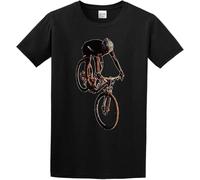 Men's Mountain Biker T-Shirt Print Tees Short Sleeve O Neck Manches Courtes(Medium)