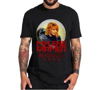 Men's Mylene-Farmer Nevermore Tour Essential T Shirt French Singer Actress Summer Short-Sleev Tee Tops Casual Camisetas Gift for Fans Black 3XL