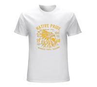 Men's Native Pride Native American Shirt 100% Cotton Tee T-Shirts White M