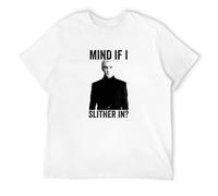 Men's Nbhnb Summer Funny Print Men Women Official Tom Felton Mind If I Slither in Tee T-Shirts White L