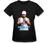 Men's Nelly Country Grammar T-Shirt Men's Black Tee Manches Courtes(Small)