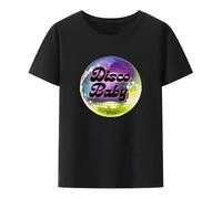 Men's Neon Fancy Print T Shirt Summer Cotton Short-Sleev Creative Graphic Tees Hip-hop Street Fashion