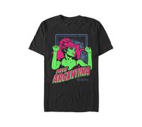 Men's Neon Miss Argentina Graphic Tee in Black - Medium Size